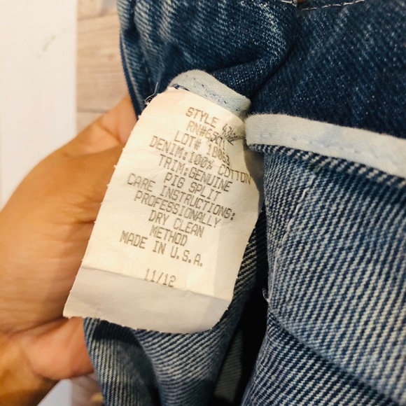 Vintage Phoenix USA Frontier Collection Denim Skirt with Fringe - Picture 3 of 6